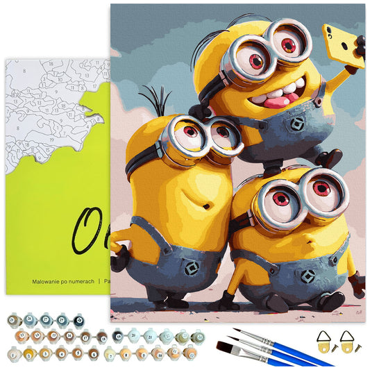 Wesołe Minionki – malowanie po numerach Oh Art