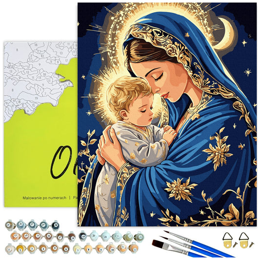 Matka Boża z Dzieciątkiem – malowanie po numerach Oh Art