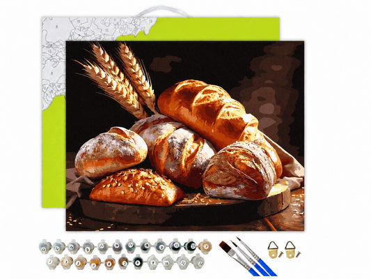 Świeże pieczywo – malowanie po numerach Oh Art