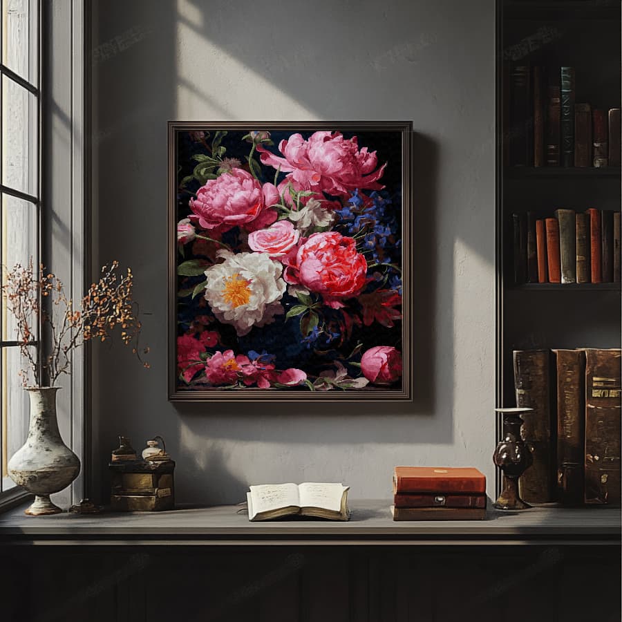 Peonie i róże