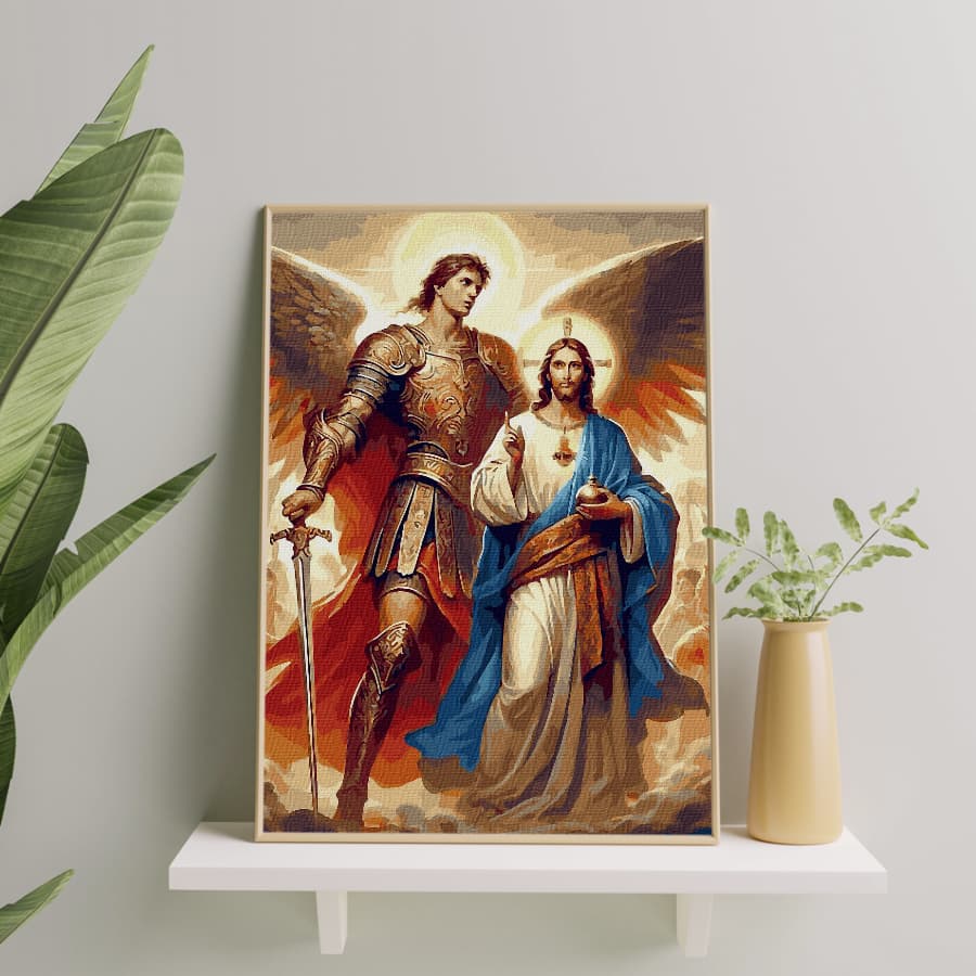Jezus i Archanioł Michał