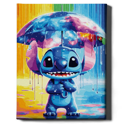 Stitch w deszczu