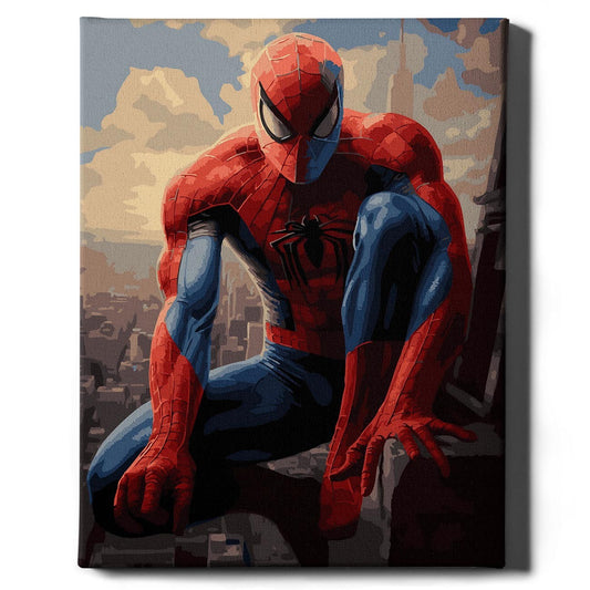 malowanie-po-numerach-spiderman-na-dachu-oh-art